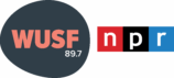 Logo for WUSF, a National Public Radio station in Tampa Bay.