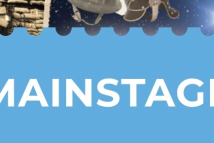 Outline of a ticket stub with "Mainstage" in text.