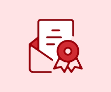 An icon of a letter coming out of an envelope.