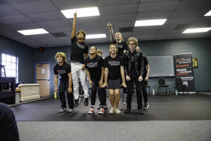 Teens practice a performance in an Education & Engagement program at Asolo Rep.