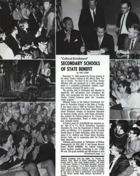 An old news article from 1966 with black and white photos.